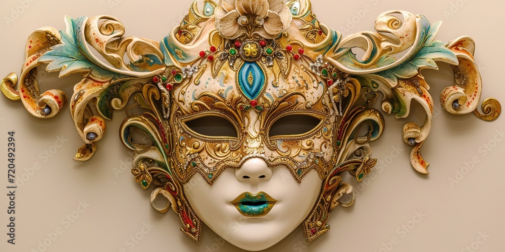 Venice carnival mask, fantasy, highly detailed. 