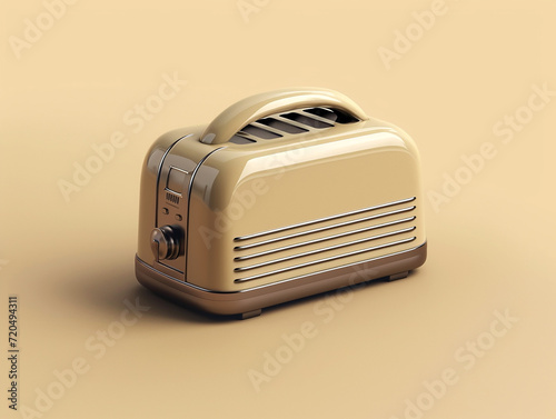 white toaster with slices of bread on the table