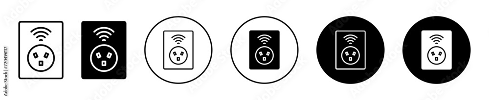 smart Plug vector icon set collection. smart Plug Outline flat Icon. smart Plug vector icon set collection. smart Plug Outline flat Icon.