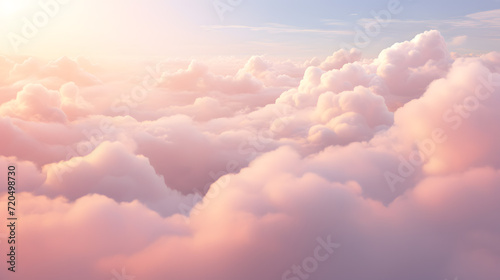 Pink clouds in the sky photo