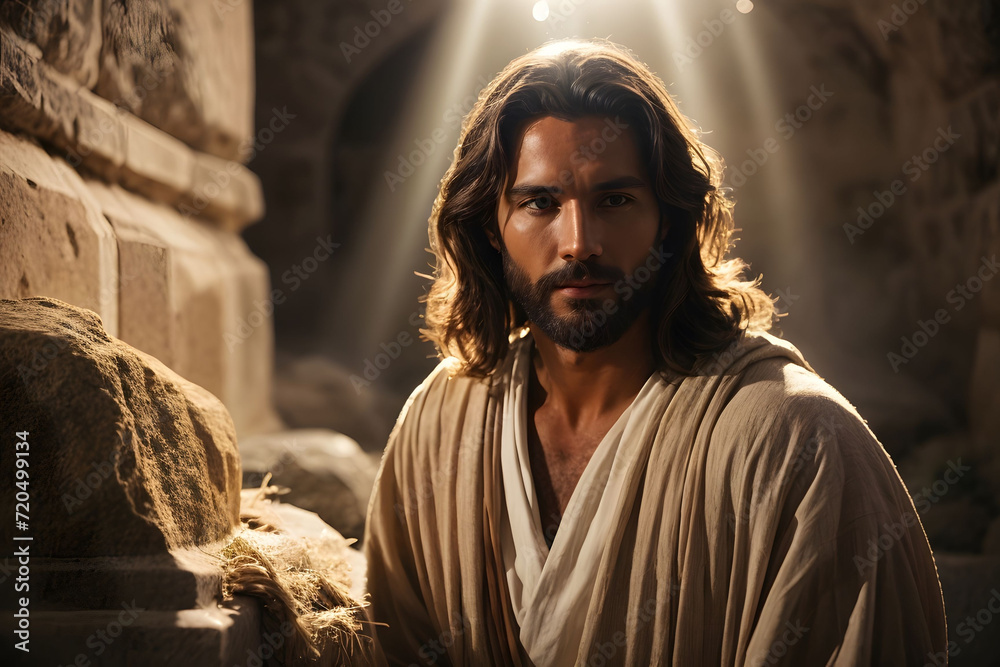 Jesus in the tomb
