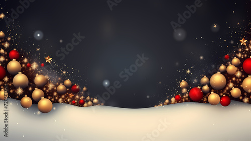Christmas ball background  Christmas and New Year holidays concept with copy space for text