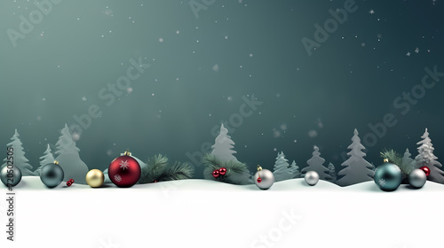Christmas ball background, Christmas and New Year holidays concept with copy space for text