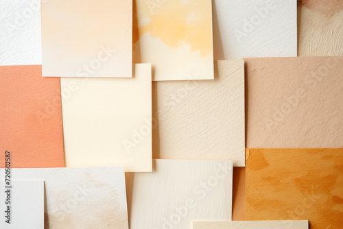 Wallpaper Mural Textured paper with abstract designs in earth tones. Chaotic paper cards background Torontodigital.ca