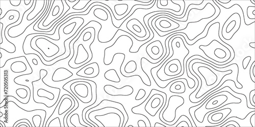 Topographic map background with geographic line map with elevation assignments.Modern design with White topographic wavy pattern design. Paper Texture Imitation of a Geographical map shades