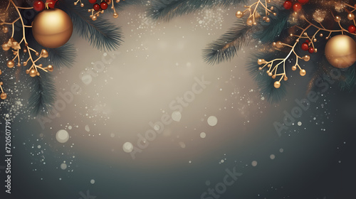 Luxurious Christmas balls on glowing bokeh background, Christmas and New Year minimalistic background