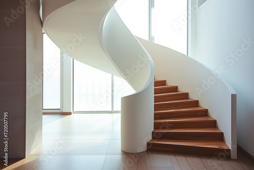 Spiral staircase inside building Modern spiral staircase Luxurious interior staircase Home stair symbol Modern stairs Communicating element house 
