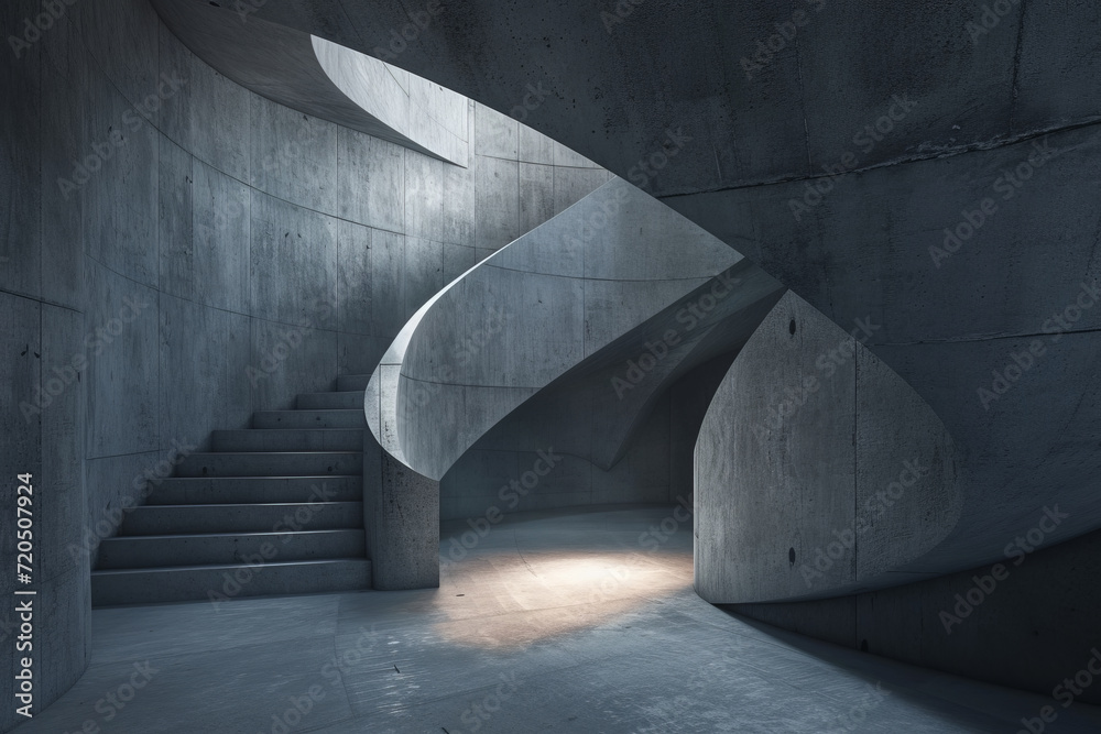 Obraz premium Empty dark abstract concrete smooth interior .