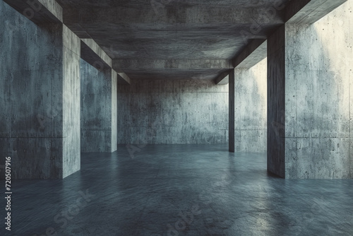 Empty dark abstract concrete smooth interior . 