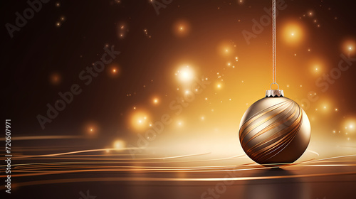 Luxurious Christmas balls on glowing bokeh background, Christmas and New Year minimalistic background