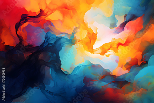 Abstract digital art with vibrant colors background