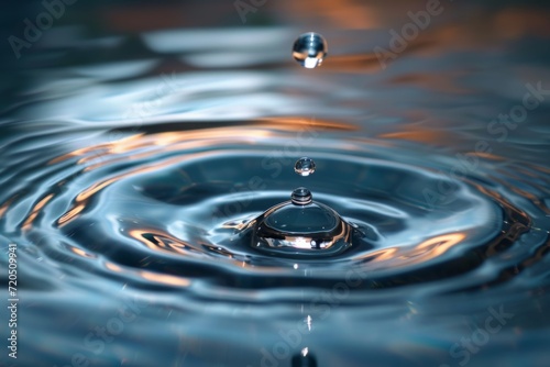 Macro Shot Captures Water Droplet With Blurred Background