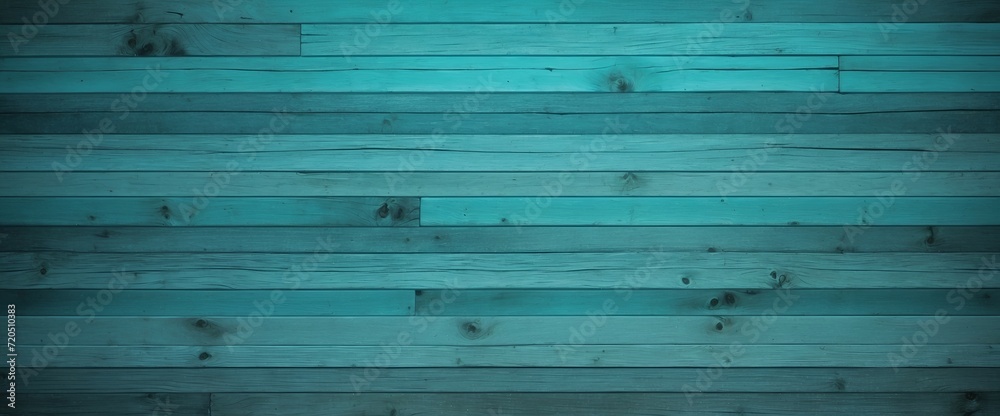 Obraz premium Wooden Background in Turquoise Gradient Colors