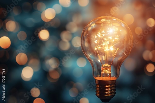 Inspiration Spark Glowing Light Bulb Illuminating Innovative Business Ventures