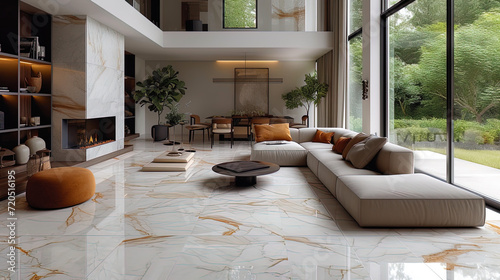 Wallpaper Mural Marble with golden and silver inserts, creating a feeling of luxury and sophisticati Torontodigital.ca