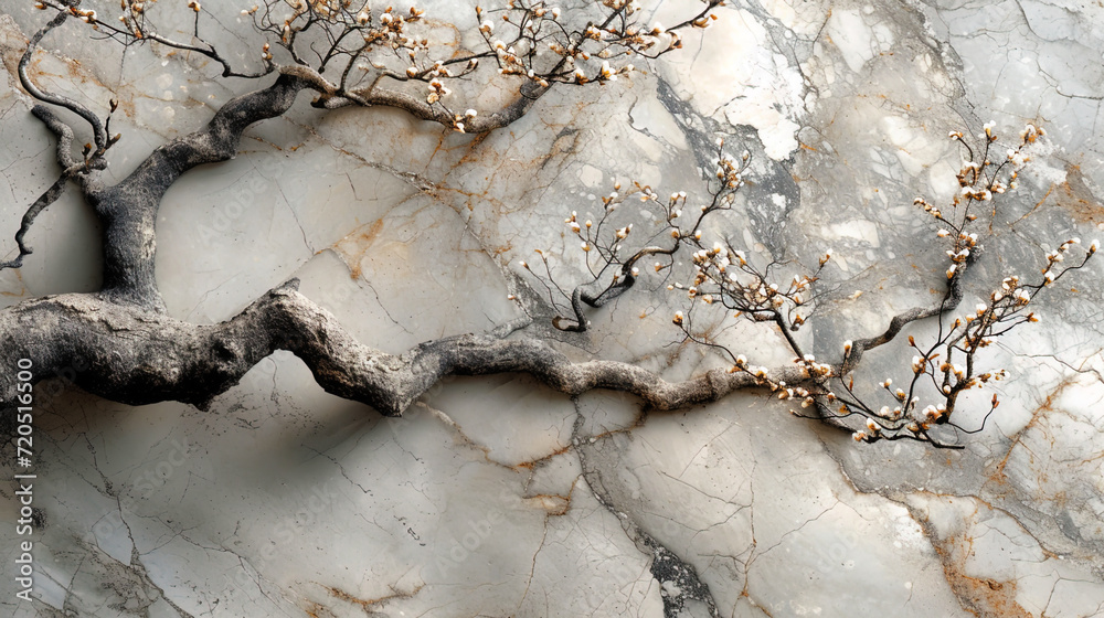 Marble with the effect of shadow and light, creating a game of flowers and adding the depth of the surfa Marble with the effect of shadow and light, creating a game of flowers and adding the depth of the surfa