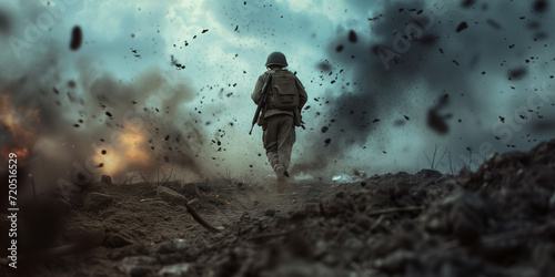 World war situation concept background photo