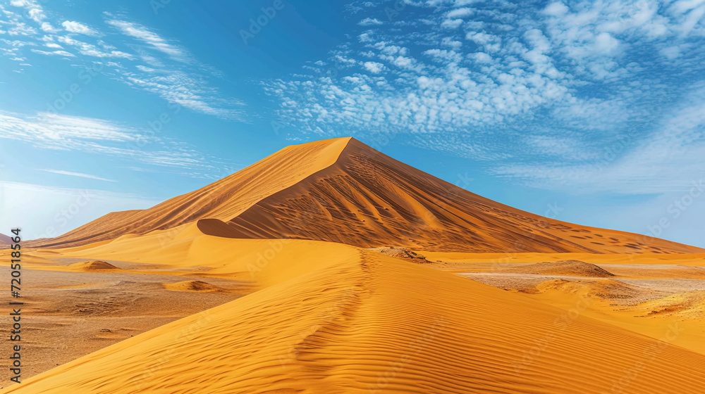 Sand dune with graphic patterns tall and smooth dunes with interesting geometric patt