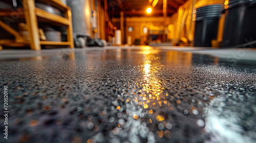 Smooth concrete with small sparkling particles that give the surface s