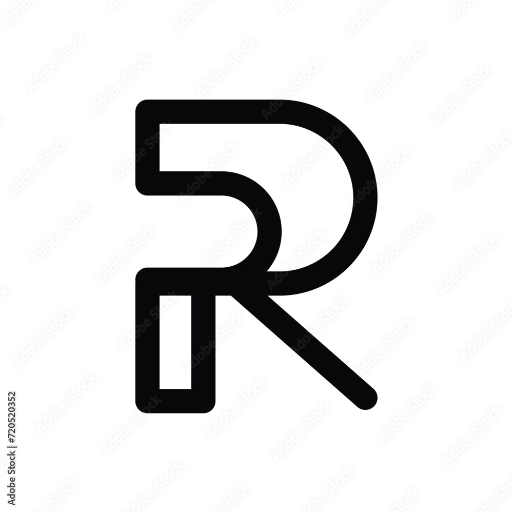 vector illustration of simple letter R logo vector illustration of simple letter R logo