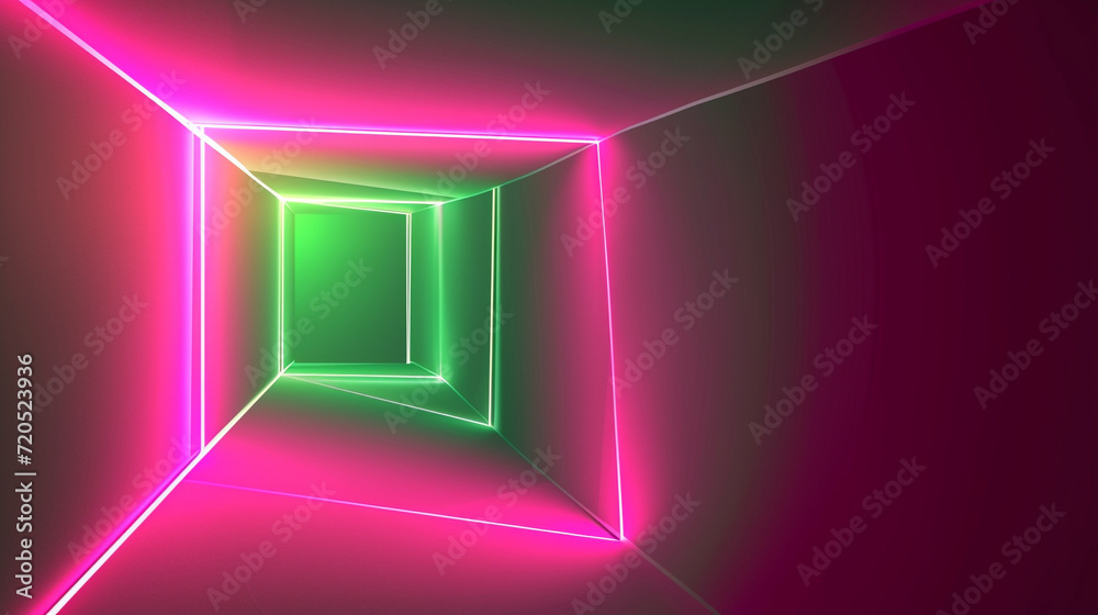 Neon green and pink abstract background vector presentation design. PowerPoint and business background.