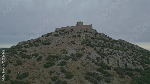 Majestic Ruins of Calatrava Castle Overlooking Spanish Terrain