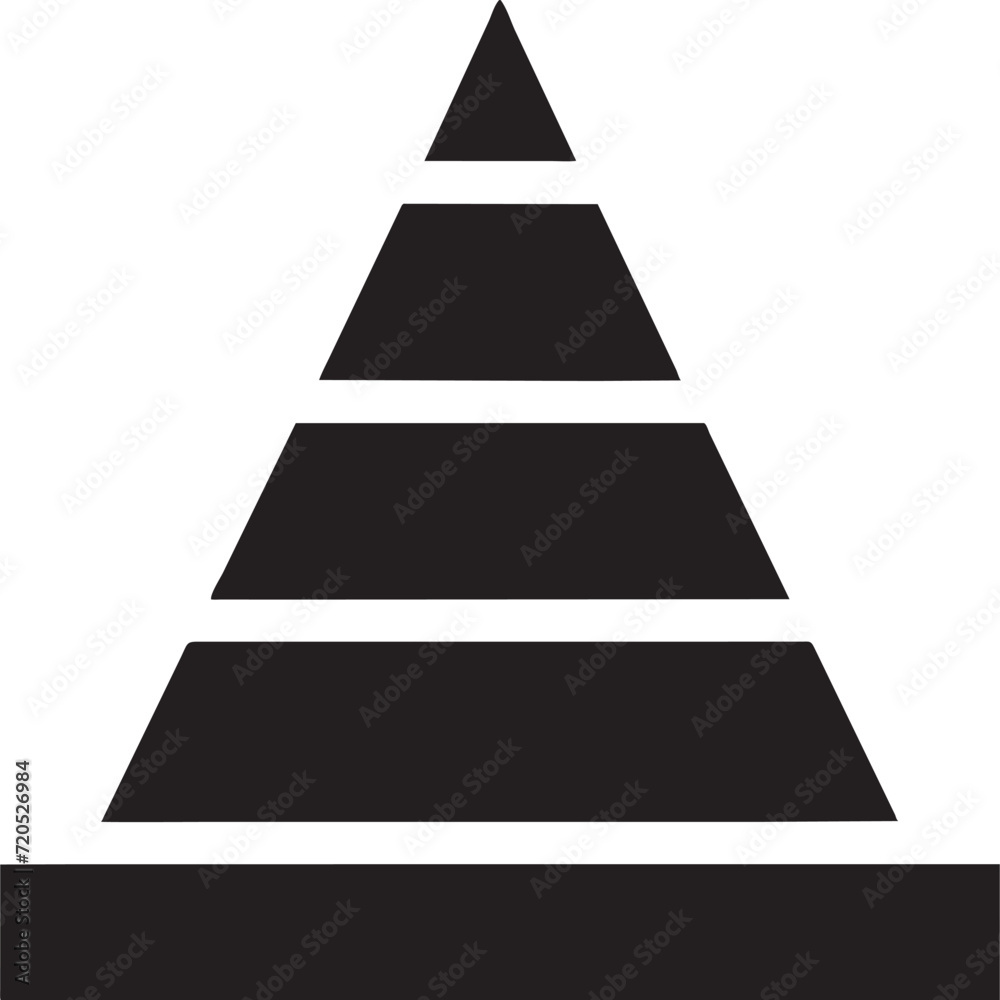 pyramid chart icon, icon pyramid chart icon, icon