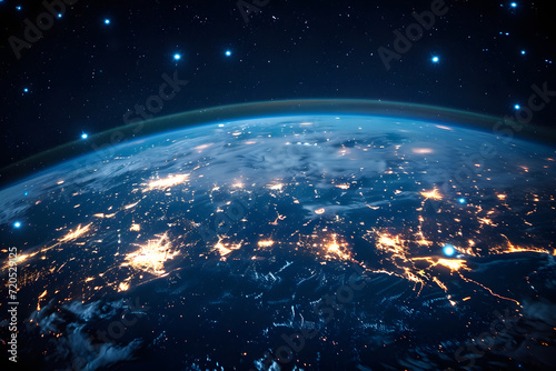 Earth photo at night, City Lights