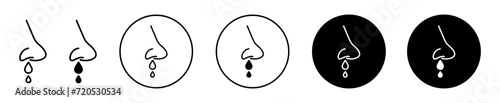runny nose vector icon mark set symbol for web application