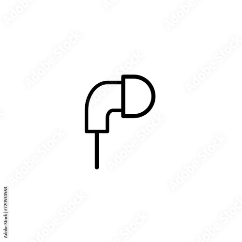 wired new earphone. line icon