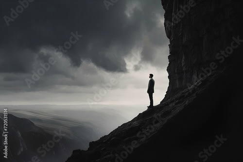 Facing immensity, challenges, at the edge concept