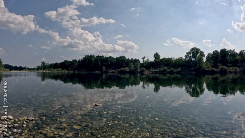 reflection of clouds in the lake