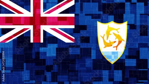 Anguilla flag wallpaper technology background aimation photo