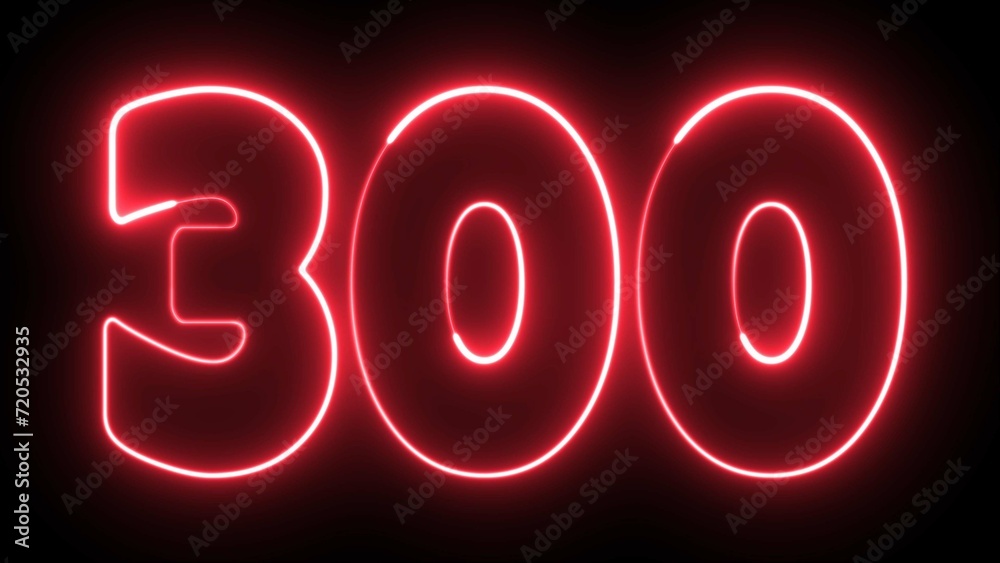 300 number text font with neon light. Luminous and shimmering haze inside the letters of the text
three hundred. 300 number neon sign. Three hundred text. 300 number text font with neon light. Luminous and shimmering haze inside the letters of the text
three hundred. 300 number neon sign. Three hundred text.