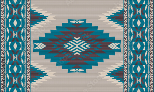 American tribal ethnic native pattern.Traditional Navajo,Aztec,Apache,Southwest and Mexican style fabric pattern.Abstract vector motifs pattern.For fabric,clothing,blanket,carpet,woven,wrap,decoration