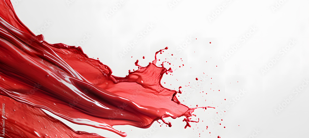 Liquid Paint red splash on white background Liquid Paint red splash on white background