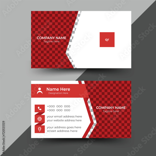 Double sided business card with picture . photo