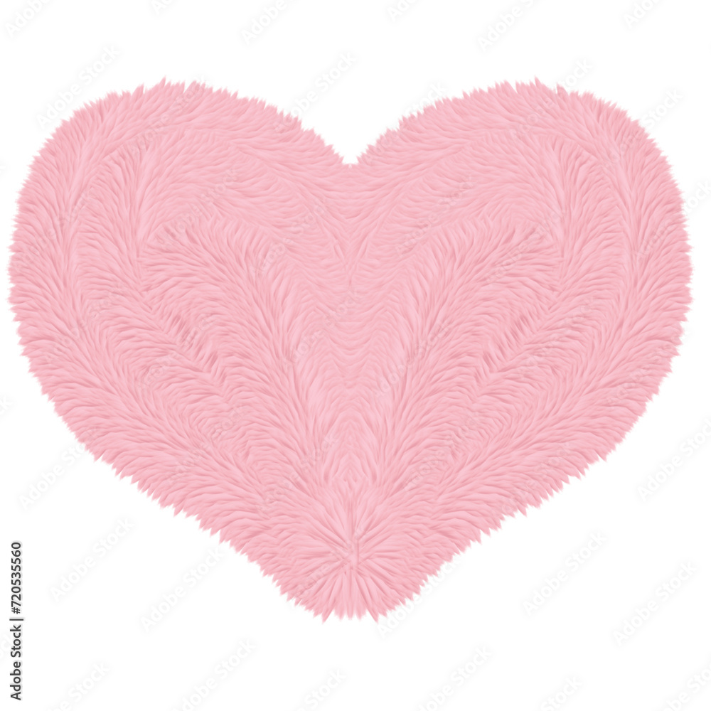 Pink Fluffy Heart Shape Pink Fluffy Heart Shape