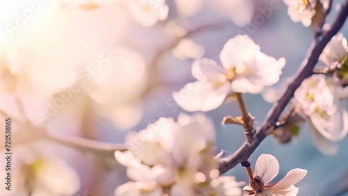 spring blossom background  beautiful nature scene photo