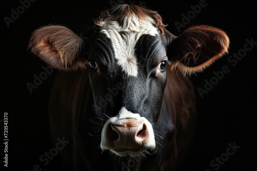 Portrait of a Cow: Close-up on a Farm Animal