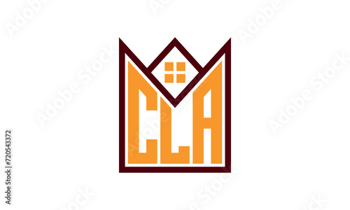 CLA initial letter real estate builders logo design vector. construction ,housing, home marker, property, building, apartment, flat, compartment, business, corporate, house rent, rental, commercial