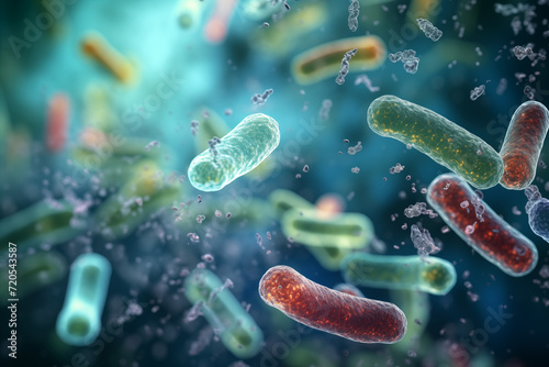 Probiotics in human system background wallpaper.