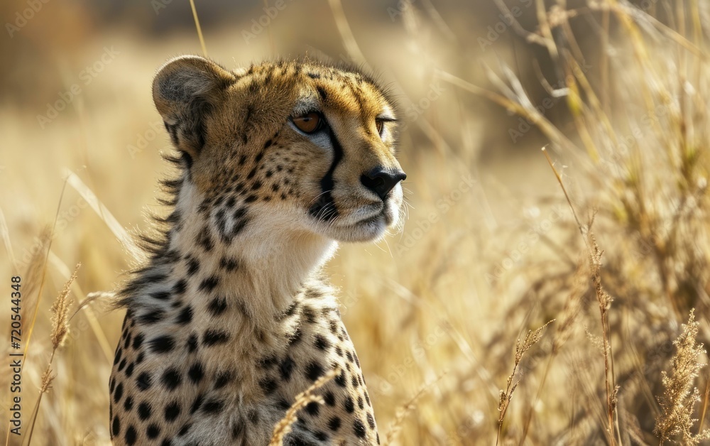 Obraz premium Cheetah with a watchful gaze