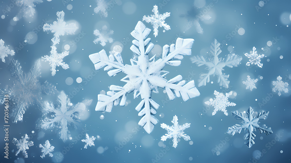 Snowflake background, snowflake border, winter holiday background, soft colors and dreamy atmosphere Snowflake background, snowflake border, winter holiday background, soft colors and dreamy atmosphere