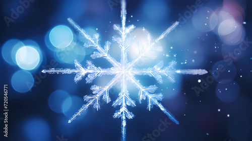 Snowflake background, snowflake border, winter holiday background, soft colors and dreamy atmosphere © bao