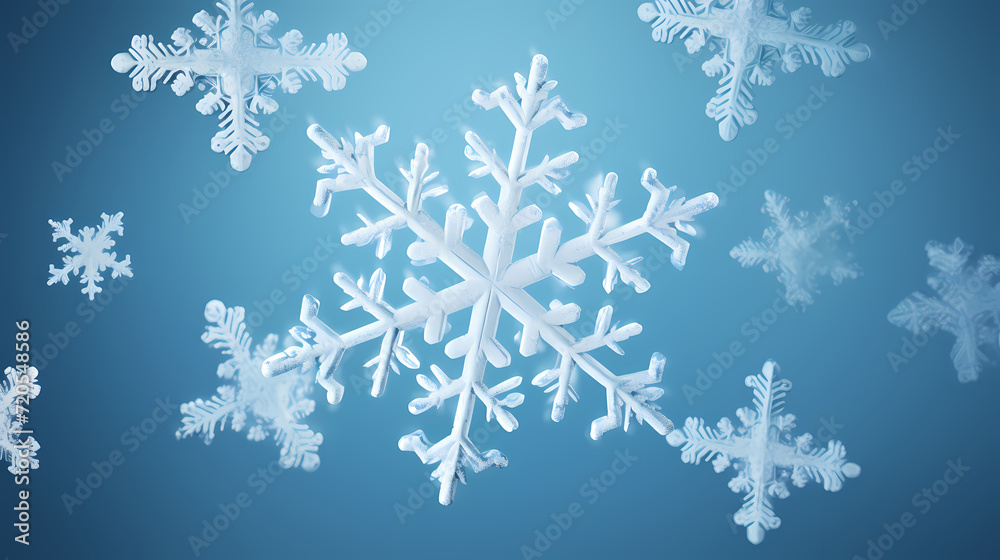 Snowflake background, snowflake border, winter holiday background, soft colors and dreamy atmosphere Snowflake background, snowflake border, winter holiday background, soft colors and dreamy atmosphere