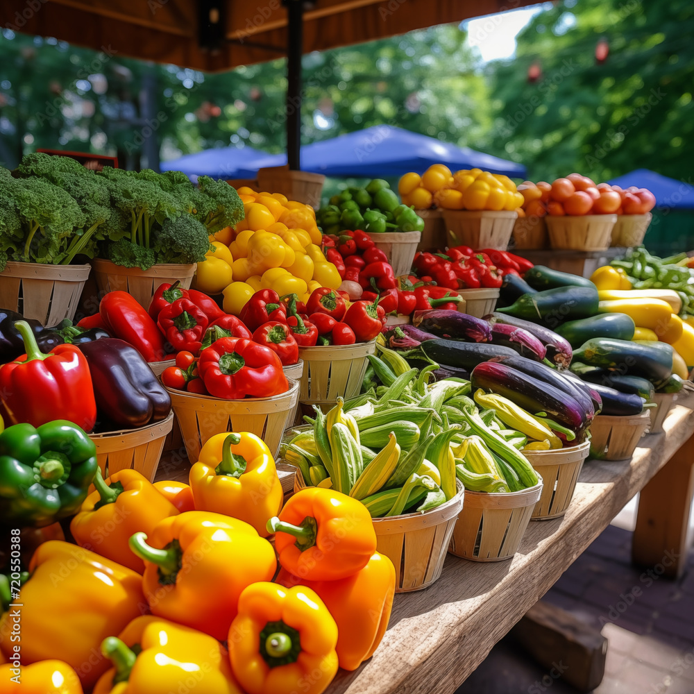 Colorful Farmers Market - Fresh Produce