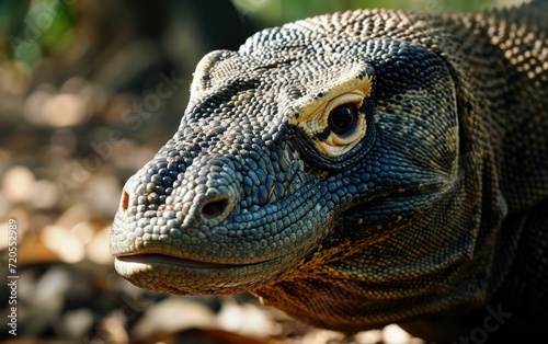 Komodo dragon powerful jaw showcasing its lethal bite