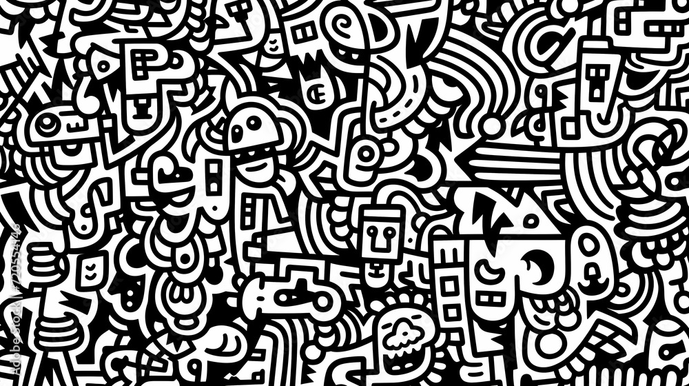 Cute graffiti art abstract background poster web page PPT, art background