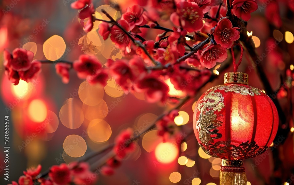 A festive Chinese New Year banner with traditional charm A festive Chinese New Year banner with traditional charm